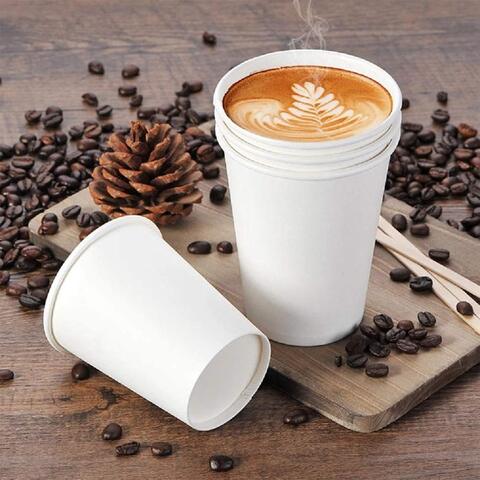 Buy Markq [50 Cups] 16 oz. White Paper Cups - Available in 4oz, 7oz, 8oz,  12oz- Disposable Hot Drinks, Latte, Cappuccino, Coffee Cups Online - Shop  Home & Garden on Carrefour UAE