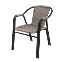 Jilphar Modern Rope Garden Chair with Metal Frame, JP1075