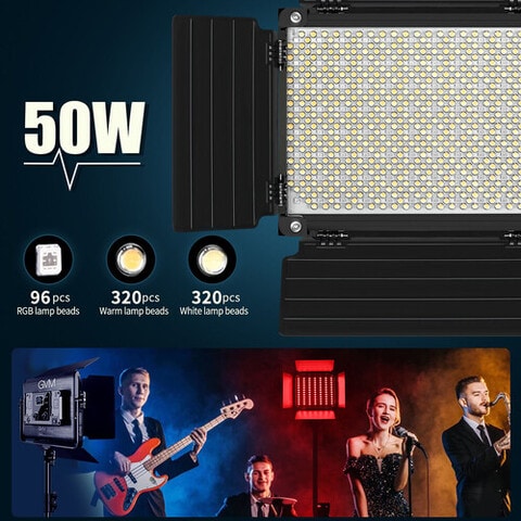 GVM 1000D-2L Rgb LED Studio Video Bi-Color 2-Panel Light Kit