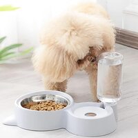 SKY-TOUCH Cat Dog Food Dish Bowl, Pet Food Dish Bowl, and Auto Gravity Pet Water Dispenser, Cat Bowl Set for Small to Medium Dogs and Cats.