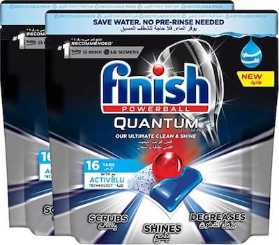 Buy Finish Powerball Ultimate All-In-1 Dishwasher Lemon Sparkle 48 Tablets  Online - Shop Cleaning & Household on Carrefour UAE