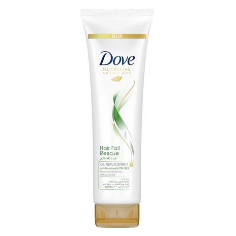 Buy Dove Nutritive Solution Hair Fall Rescue Oil Replacement Treatment 300ml in Saudi Arabia