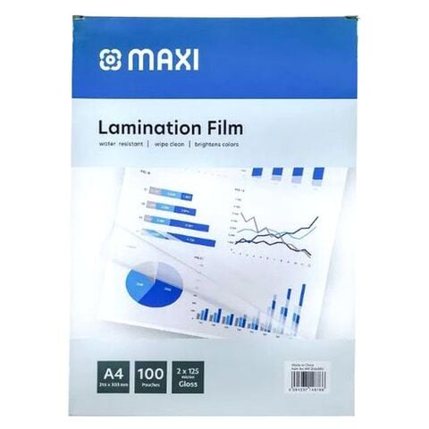 Maxi A4 Laminating Film 125 Microns Clear 100 PCS