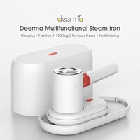 Deerma-White Global Version   Multifunctional Steamer Ironing Machine DEM-HS200 Travel Hanging Flat Iron Intelligent Preheating System 220V 1000W