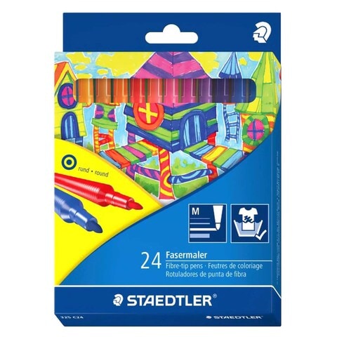 Staedtler Fasermaler Fiber Tip Pen Multicolour Pack of 24