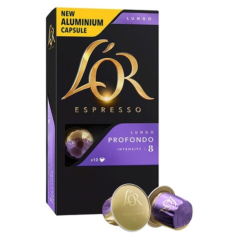 L&#39;or Espresso Lungo Profondo Intensity 8 Coffee 10 Capsules