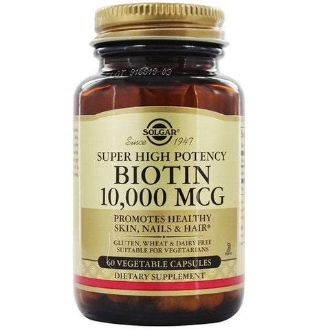 Solgar Biotin 10,000 Mcg 60 Vegetable Capsules