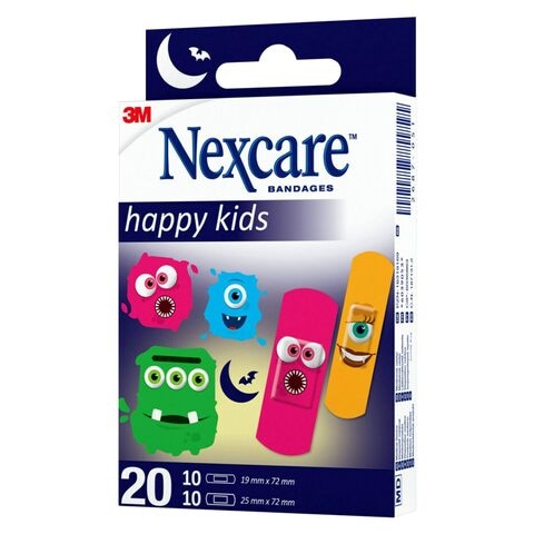 Nexcare Happy Kids Bandages Plasters Monsters Assorted 20 PCS