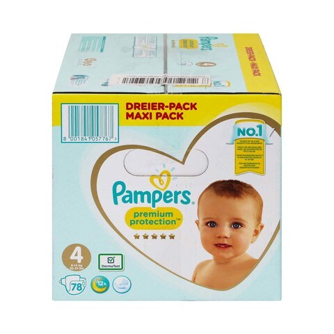 Buy Pampers Premium Care Diapers Size 4 ( 9-14Kg ) 78 Diapers