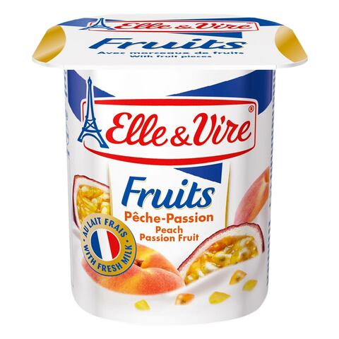 Elle And Vire Peach Fruit Yoghurt 125g