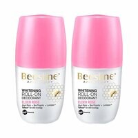 Beesline Skin Whitening Deodorant Elder Rose Roll-On White 50ml Pack of 2