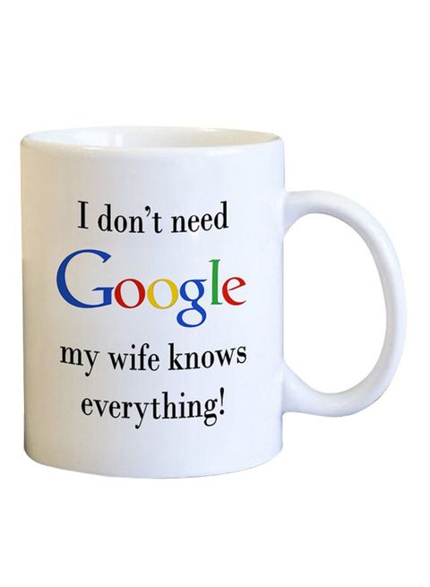 Spoil Your Wall Funny Husband Quote Printed Coffee Mug White/Black/Blue 11Ounce
