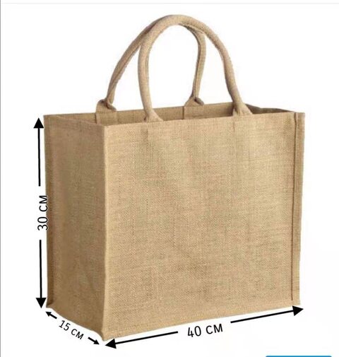 Red Dot Gift Linen Pu Coating Reusable Jute Shopping Bag Beach Blonde  Handbags Canvas Tote Bags For Women Grocery Bag Large (1, H30*L40*W15cm)