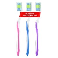 Colgate Twister Toothbrush Medium With Caps Multi Pack 3 Pcs
