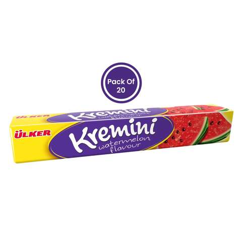 Ulker Kremini Watermelon Flavor Stick Toffee 44g x Pack of 20