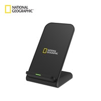 National Geographic Dual Coil Fast Wireless Stand Charger 15W - Black