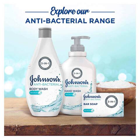 جونسون صابون سائل لليدين - مضاد للبكتيريا - خلاصة أملاح البحر - 500 مللي