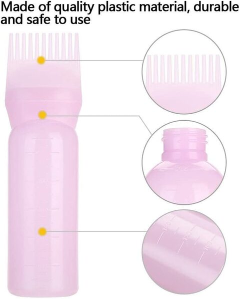 3-Piece Hair Dye Bottle And Brush Dispensing Applicator Set Multicolour