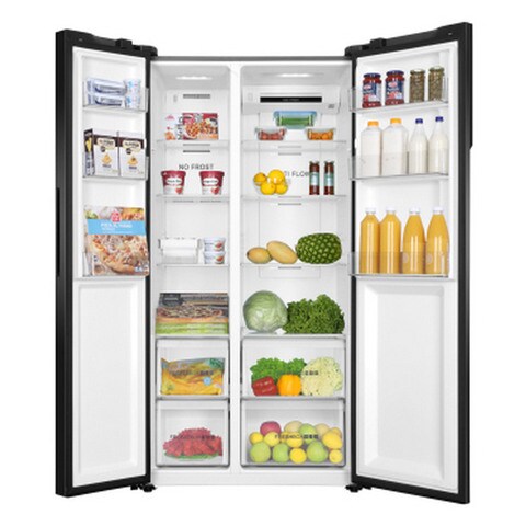 Buy Haier 22 Cft Side By Side Refrigerator Hrf 622 Ibs Black Matal