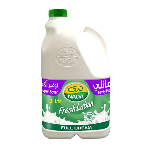 Buy Nada Fresh Laban Full Fat 3L in Saudi Arabia