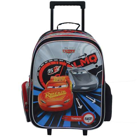 Disney Pixar Cars Printed Trolley Backpack Multicolour 18inch