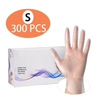 Generic-300PCS-S-Disposable PVC Gloves Single Use Transparent AMMEX Gloves Powder Free Latex Free for Food Service, Parts Handling, Cleanup and Beauty Salon