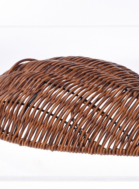 Yubiso wooden finish basket storage  - Set of 2 - 25cm x 5 cm x 20 cm