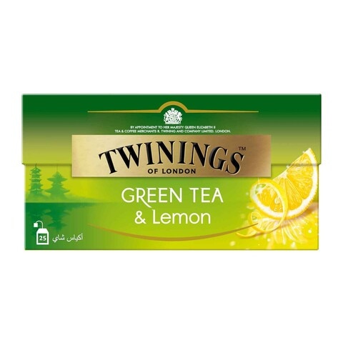 Twinings Green Tea Bags With Lemon 25 Tea Bags