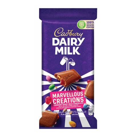 Cadbury Dairy Milk Marvelous Creations Jelly Poppin gram Candy - 160 gram