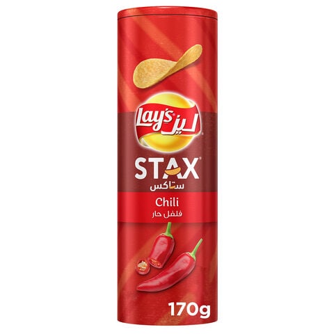 Lay&#39;s Stax Chili Potato Crisps, 170g