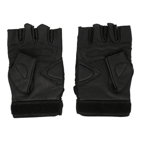 Dominance Half Finger Leather Gloves