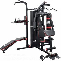 SKYLAND Multi-Function HOME GYM 3 STATION With Protection Cover for 72 Kg Stack Weight, Adjustable bench, Punching Bag, Power Stand-GM-8138