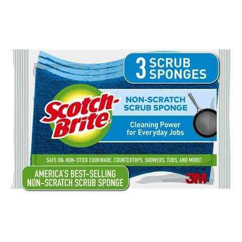 Scotch-Brite Non-Scratch Scrub Sponge  MP-3-8-D 3 PCS