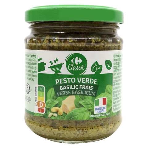 Carrefour Classic Fresh Basil Green Pesto Sauce 190g