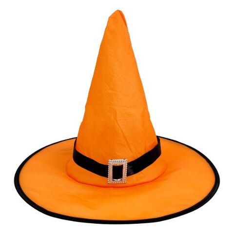Adult Witch Hat with Lights Orange