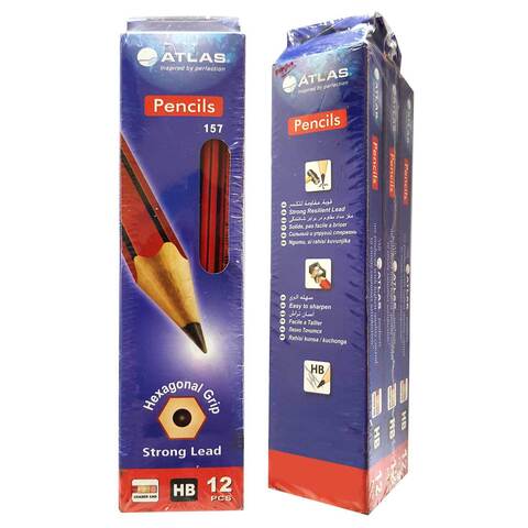 Buy Atlas HB Pencil 3 Dozen Pack Online Carrefour Qatar