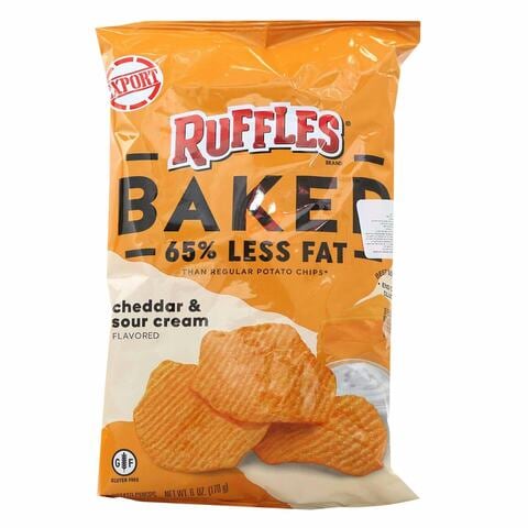 Ruffles Baked Cheddar And Sour Cream Potato Chips 170.1g