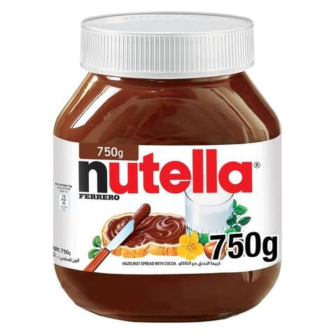 Nutella Hazelnut Chocolate Breakfast Spread Jar 750g