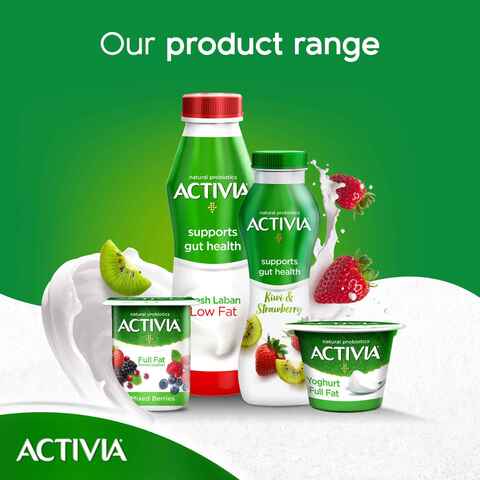 Activia Full Fat Strawberry Stirred Yoghurt 120g Pack of 8