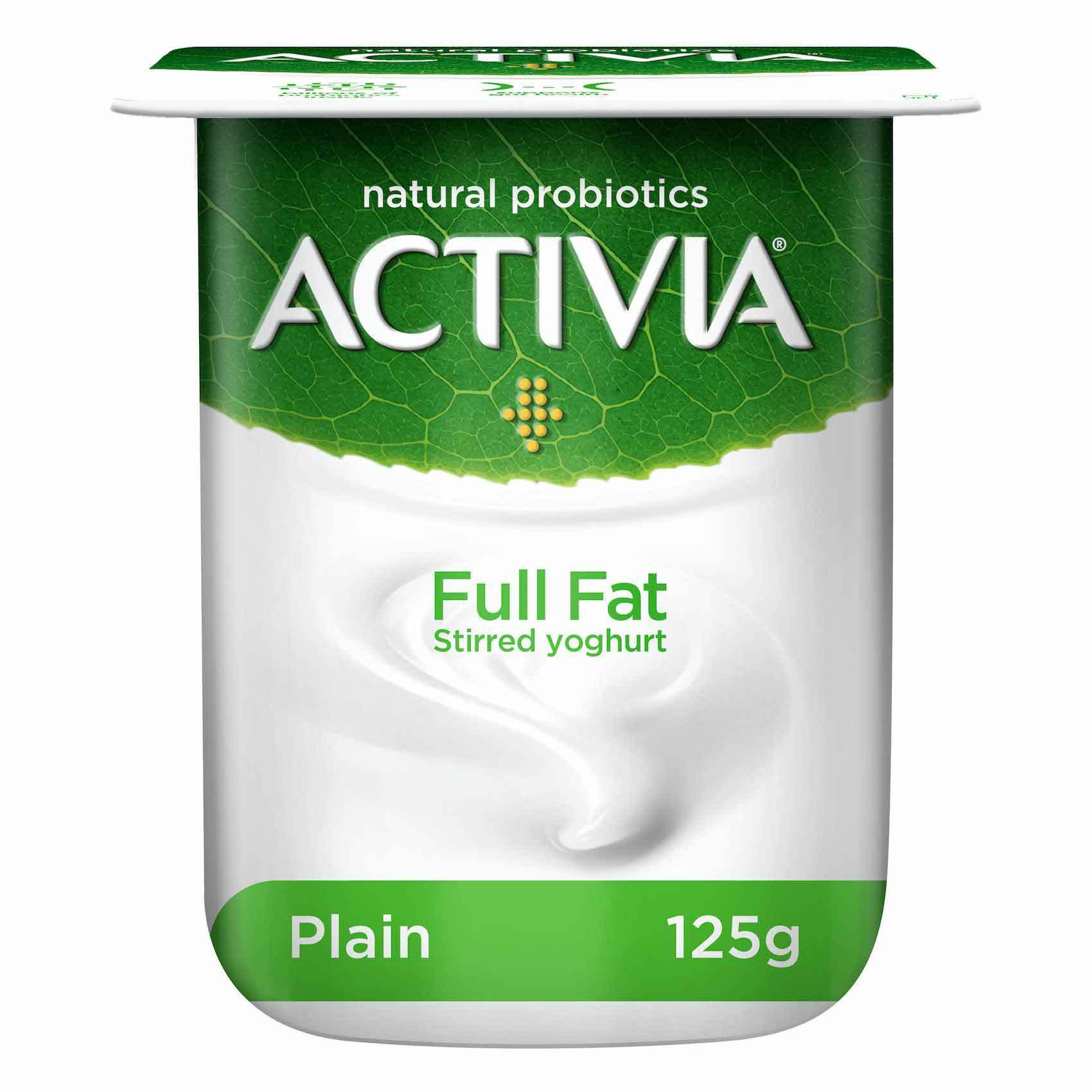 Buy Activia Full Fat Stirred Plain Yoghurt 125g Online Shop Fresh