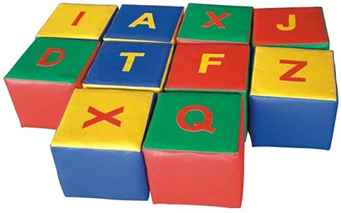 Rainbow Toys - Children soft play gym toys game 10 pcs in 1set Alphabets Size 25x25x25cm