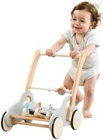 اشتري Jolie Valle Toys  Home Labebe Push Walker Stroller, Pull Wagon For Kid, Gray Animal-Push Toy Toddler, Sit To Stand Learning Walker, 2-In-1 Activity Infant/Child, Wooden Play 4 Wheel في الامارات