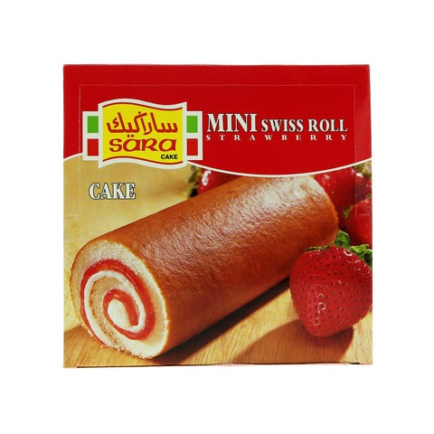 Sara Strawberry Mini Swiss Roll 20g Pack of 20