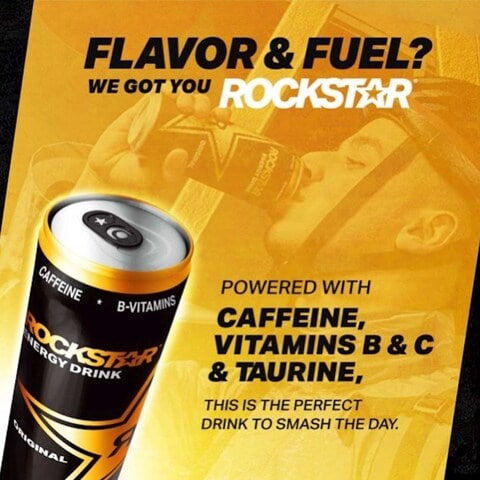 Rockstar Original Energy Drink 250ml Pack of 6