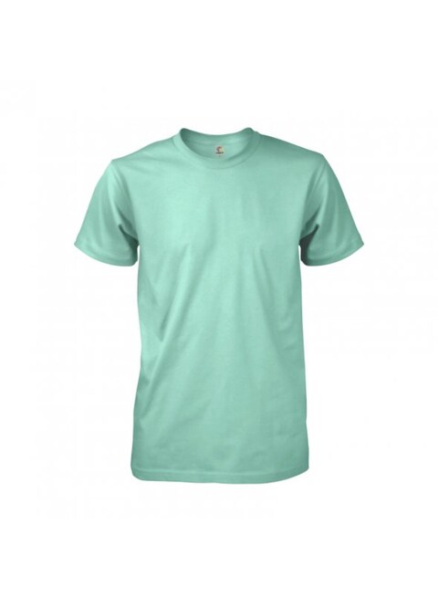Boxy Premium Cotton Round Neck T-shirt - Lt Mint