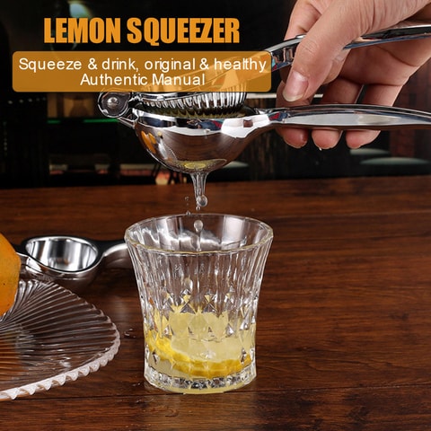 Generic-Silver Lemon Squeezer Lime Squeezer Orange Squeezer Hand Manual Juice Citrus Press Fruit Juicer Premium Juicer Easy Use Heavy Duty Kitchen