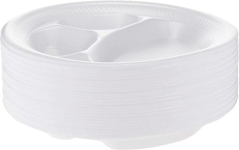 Buy Lavish [50-Unit] Disposable White Foam Plates Size 10 Inch Online -  Shop Home & Garden on Carrefour UAE