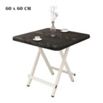 اشتري Nar Foldable Table, Portable Camping Table, Indoor Household Dining Table Folding Table, Outdoor Leisure And Convenient Picnic Table (A-Black Wood Grain, 60 * 60 * 55Cm) في الامارات