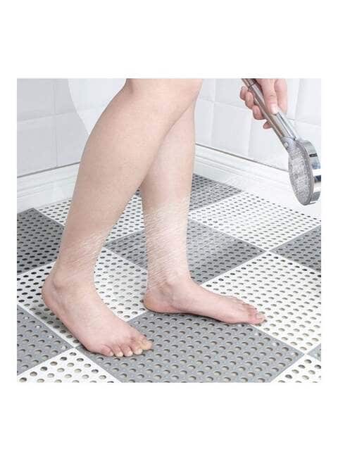 Generic 4 Pieces Non-Slip Shower Bathroom Square Mat, Assorted, 30x8x30cm