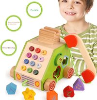 FACTORY PRICE - Pull Along Multi Functional Wooden Telephone Toy